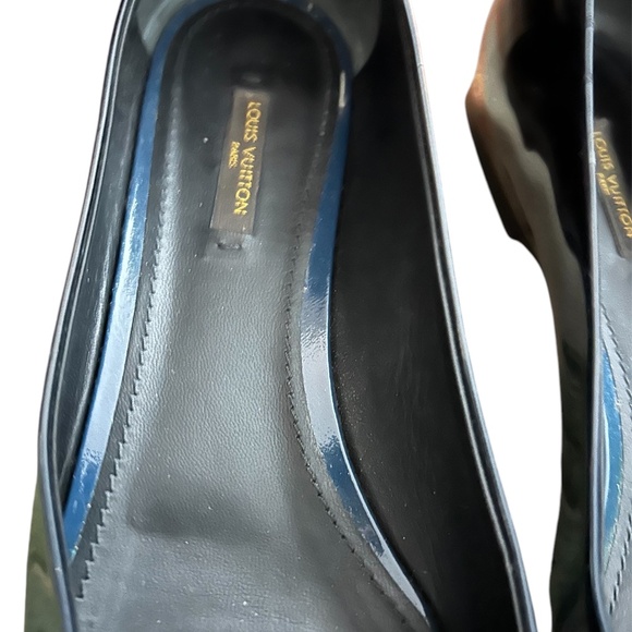 LOUIS VUITTON Blue Ombre Patent Leather Dice Ballet Flats - size 41 (US 11) - Picture 4 of 9